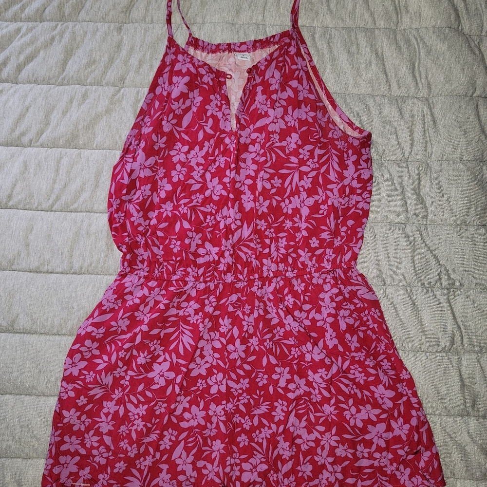 Old Navy Pink Romper with flowers